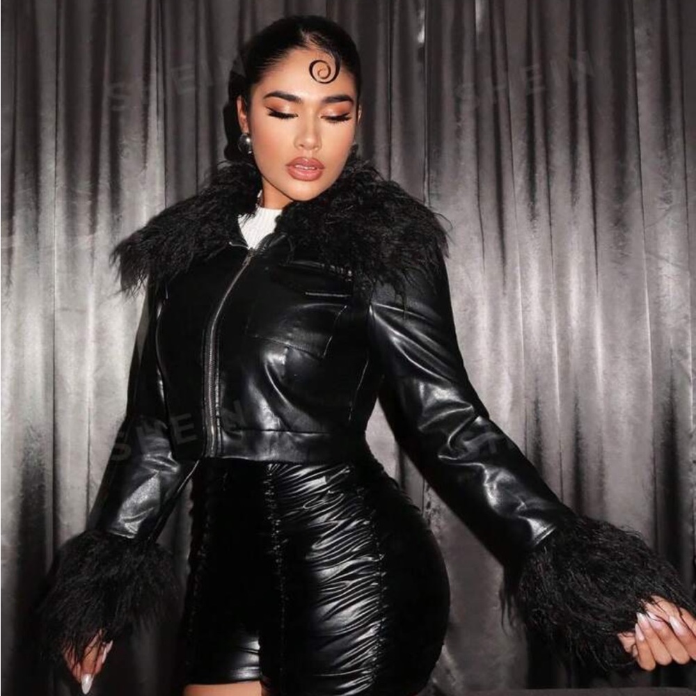 Fuzzy Cuff Jacket